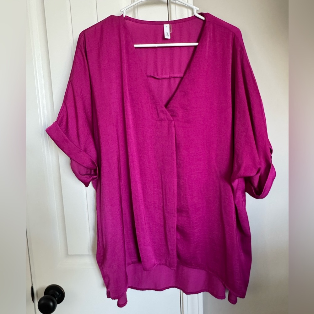 Glam Cuffed Sleeve Work Top, Size L